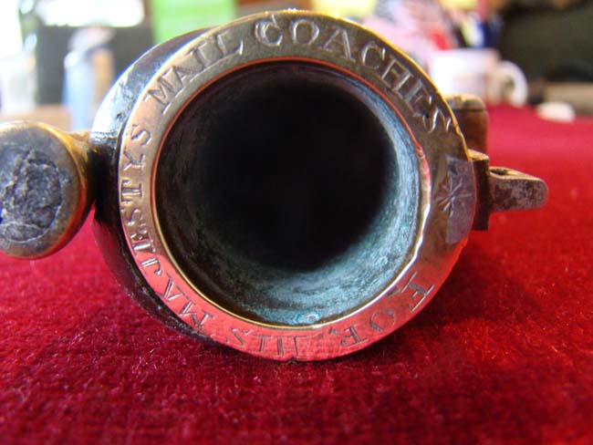 A fine and rare English flintlock blunderbuss pistol by Durs Egg inscribed "FOR HIS MAJESTY'S MAIL COACHES" circa 1800 — image 3
